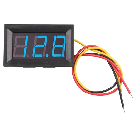RUQLKF 0 56 Inch 3 Wire LED Digital Voltmeter DC0 30V with Reverse Polarity Protection and Automatic Decimal Point Adjustment