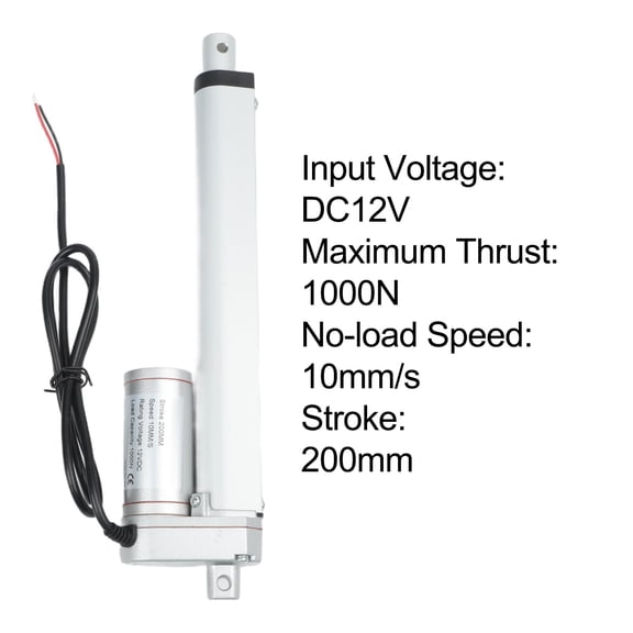 RUQLKF 12V Electric Linear Actuator 200mm Route 1000N Linear Drive ElectricMotor 10mm/s