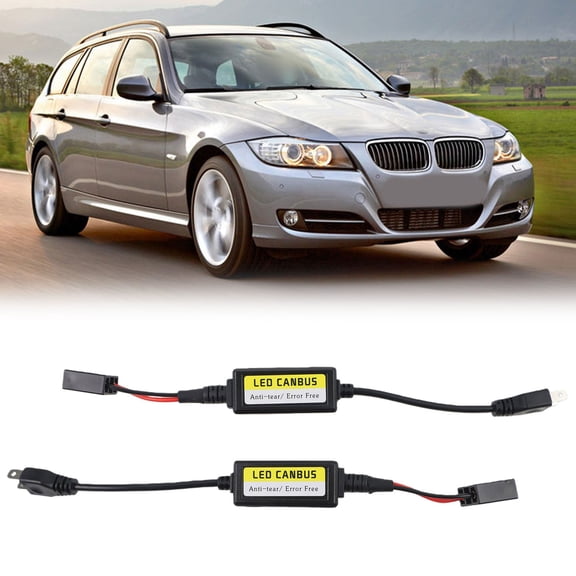 RUQLKF 2pcs Canbus Decoder Car Headlights Error-Free Resistor DC 9V-16V Wiring Canceller Decoder Car Lights Accessories