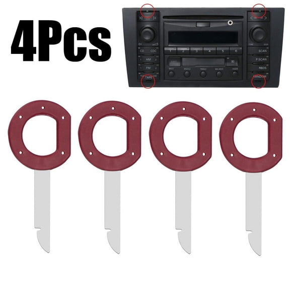 RUQLKF 4Pcs Car CD Player Radio Release Removal Repair Tools Keys Metal Tool