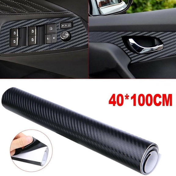 RUQLKF Dashboard Trim Panel Wrap Sticker in 3D Carbon Fiber Design Ideal for Car Interiors and Various Surfaces