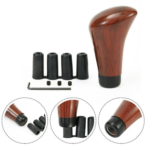 RUQLKF Walnut Wood Shift Knob for Manual Cars M8 M10 Thread Interior Upgrade with Screws and Inserts, Car Gearshift Lever Handle