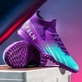 thumbnail image 1 of RURAN Men's Boy Soccer Shoes Football Cleats High-Tops Lace-Up Non-Slip Spikes Outdoor AG/FG Baseball Lacrosse Rugby Combat Boots for Youth, 1 of 10