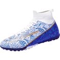 thumbnail image 1 of RURAN Men's Soccer Cleats Football Shoes with High-Tops Lace-Up Spikes Indoor Firm Ground Turf Training Exercise Futsal Boots, 1 of 10