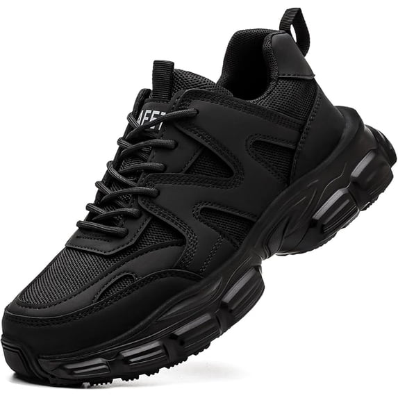RURAN Steel Toe Shoes for Women Wide Non Slip Work Shoes Comfortable Safety Shoes for Women Lightweight Womens Steel Toe Shoes Puncture Proof Steel Toe Sneakers for Women