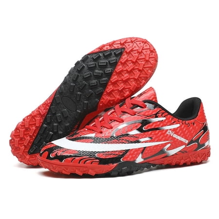 RURAN Unisex-Adult Soccer Cleats Lightweight Futsal Training Football Shoes for Big Boys