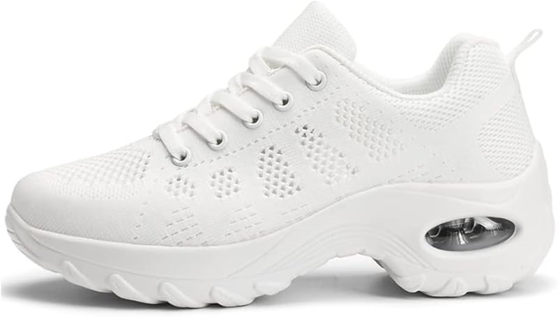 RURAN Women's Lace-up Dance Sneakers Air Cushion Hip Hop Athletic Line ...
