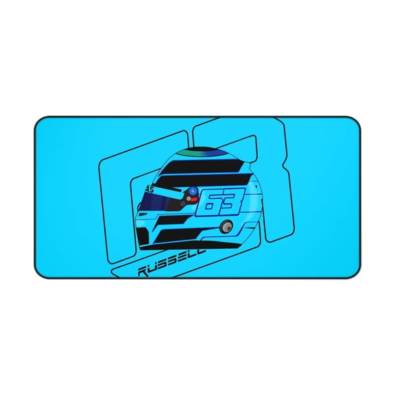 Pink Polar George Russell 63 Formula Racing 2026 Helmet Desk Mat - Large Extended Gaming Mouse Pad, Premium Grand Prix Style Workspace Decor, Non-Slip