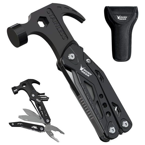 RUSH DEER 14-in-1 Multitool, Valentines Day Gifts for Men Dad Gifts, Mini Hammer Multitool, Small Hammer Tool, Survival Gear and Supplies, Christmas Gift for Boy Husbands