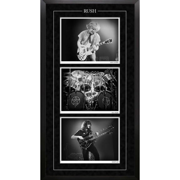 RUSH Framed Triple Black & White Photo Collage Vertical
