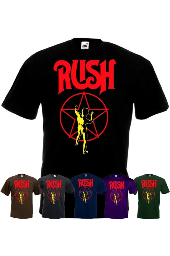RUSH Starman v3 T-shirt hard rock black navy brown green all sizes S-5XL