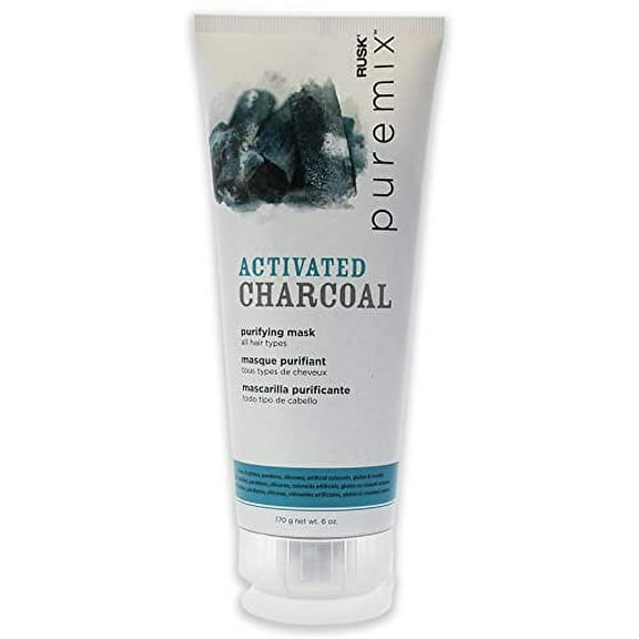 RUSK PUREMIX Activated Charcoal Purifying Mask, 6 Oz, Moisturizes the hair while removing Excess Oils and Product Buildup Without Stripping Away Natural Oils