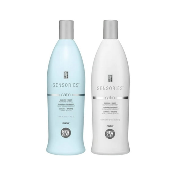 RUSK Sensories Calm Conditioner and Shampoo 35oz - Guarana&Ginger ( Combo Pack )