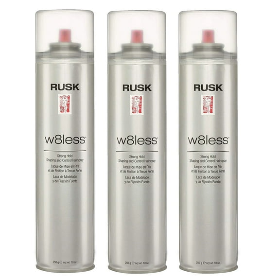 RUSK W8Less Strong Hold Shaping and Control Hairspray 10oz (Pack of 3)