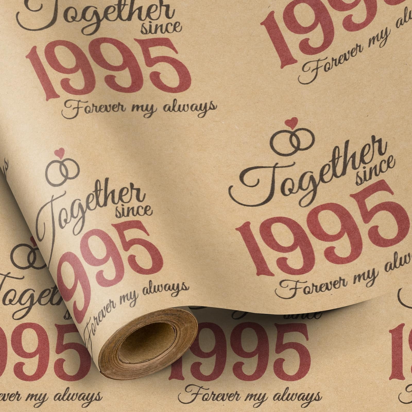 RUSPEPA 30th Wedding Anniversary TSF6 Wrapping Paper, Mini Roll ...