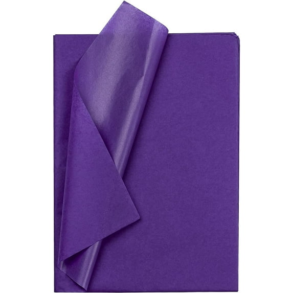 RUSPEPA Gift Wrapping Tissue Paper - Purple Tissue Paper for Gift Wrap, Art Crafts, DIY, Pack Bags, Birthday, Wedding and More - 19.5 x 27.5 inches - 25 Sheets