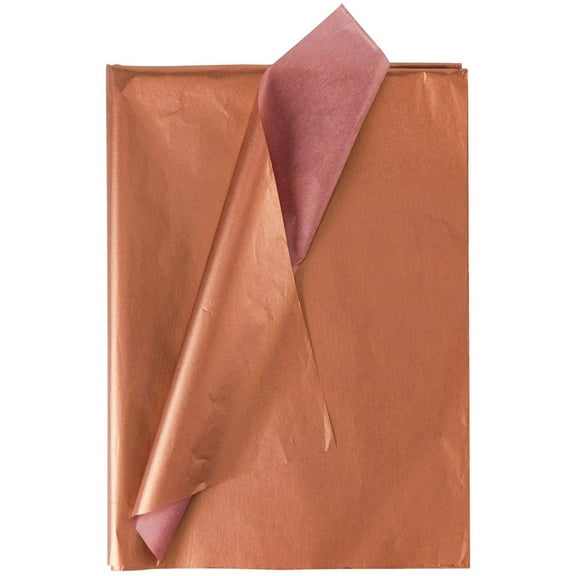 RUSPEPA Gift Wrapping Tissue Paper - Rose Gold Tissue Paper for DIY Crafts,Pack Bags - 19.5 x 27.5 inches - 25 Sheets