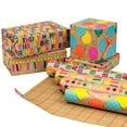thumbnail image 1 of RUSPEPA Kraft BirthdayITSC&nbsp;Wrapping Paper Rolls - Mini Roll - 17 inches x 10 feet per Roll, Total of 4 Rolls, Colorful Birthday, 1 of 3