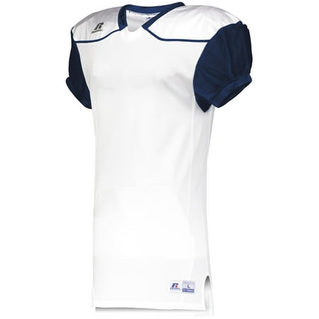RUSSELL COLOR BLOCK GAME JERSEY (AWAY), L, WHITE/NAVY