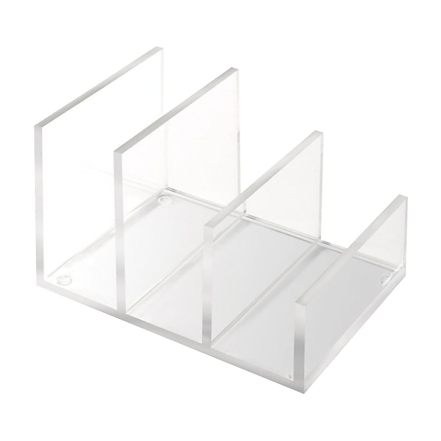 Clear Acrylic Vertical Sorter with Three Compartments