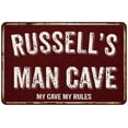thumbnail image 1 of RUSSELL'S Man Cave Red Grunge Sign 16 x 24 Matte Finish Metal Sign 116240003436, 1 of 1
