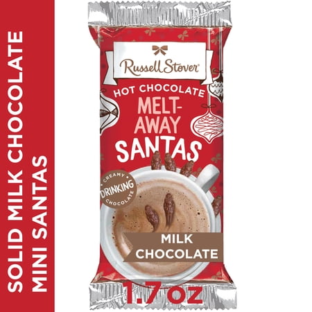 RUSSELL STOVER Christmas Hot Chocolate Melt-Away Milk Chocolate Santas, 1.7 oz.
