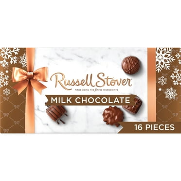 RUSSELL STOVER Christmas Milk Chocolate Assortment Gift Box, 9.4 oz. (16 Pieces)