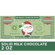 RUSSELL STOVER Christmas Santa Solid Milk Chocolate Money Bar, 2 oz.