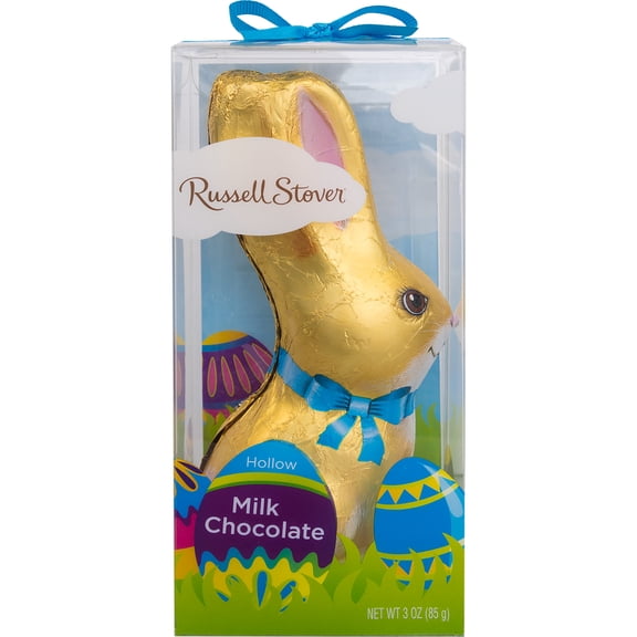 RUSSELL STOVER Easter Bunny Hollow Milk Chocolate Candy Rabbit, 3 oz.