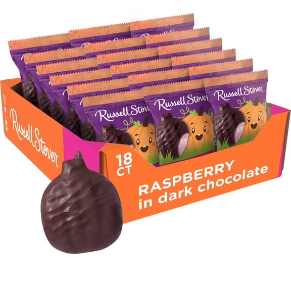 RUSSELL STOVER Halloween Dark Chocolate Raspberry Crme Pumpkin, 1.3 oz.