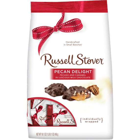 RUSSELL STOVER Milk Chocolate Pecan Delights, 16.1 oz. bag (≈ 27 Pieces)