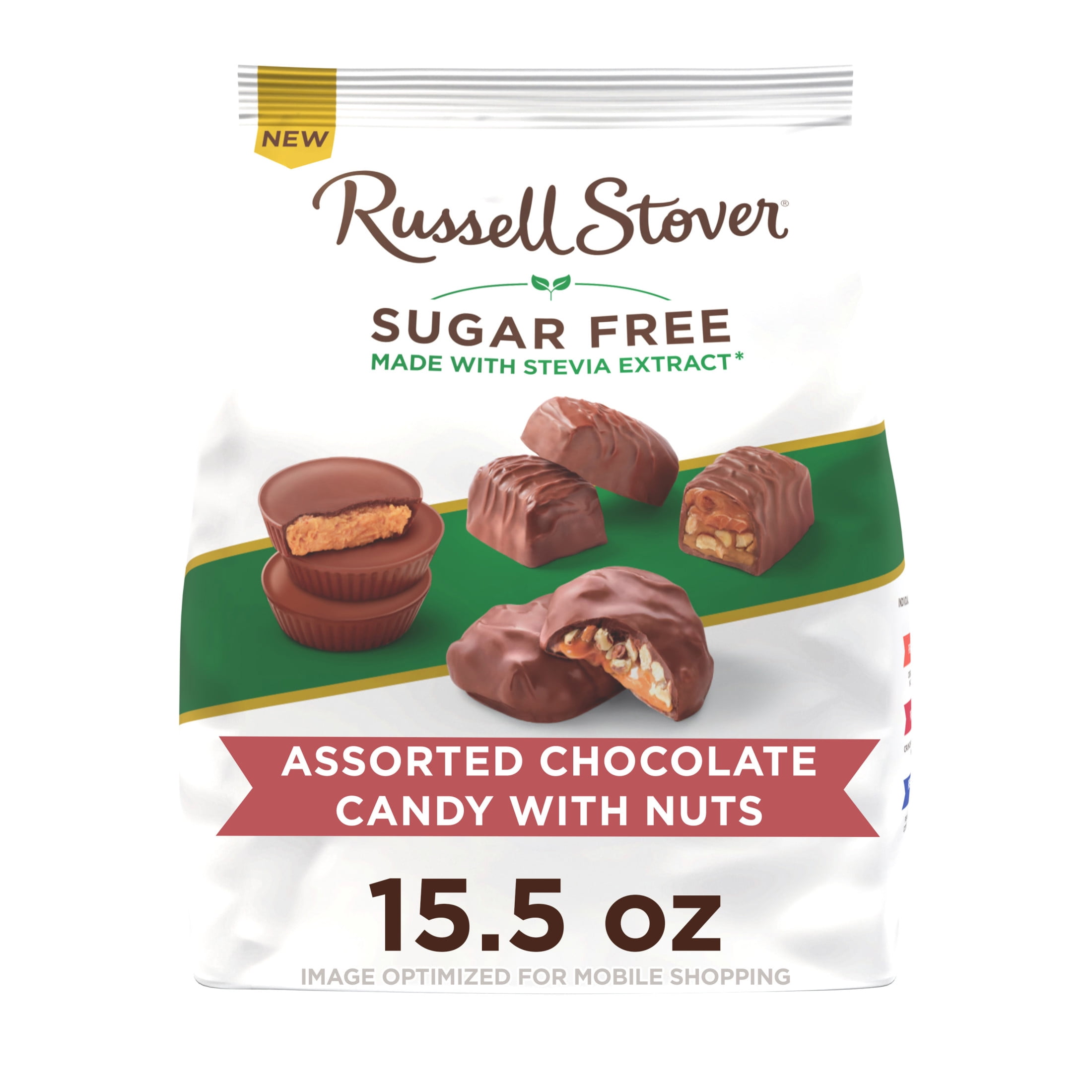 Russell Stover SugarFree Assorted Chocolates, SteviaSweetened with