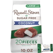 RUSSELL STOVER Sugar Free Coconut Chocolate Candy, 10 oz. Bag