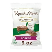 RUSSELL STOVER Sugar Free Toffee Squares in Chocolate Candy, 3 oz. bag (≈ 6 pieces)