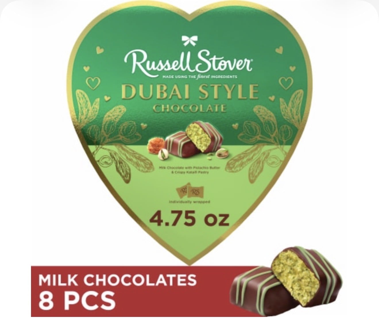 RUSSELL STOVER VALENTINE'S DAY DUBAI STYLE MILK CHOCOLATE CANDY