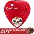 thumbnail image 1 of Russell Stover Valentine's Day Red Foil Heart Assorted Milk & Dark Chocolate Candy Gift Box, 5.1 oz., 1 of 8