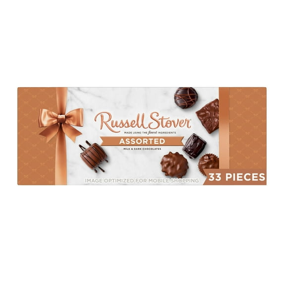 RUSSELL STOVER WOW Assorted Milk & Dark Chocolate Gift Box, 20 oz. (≈ 33 pieces)