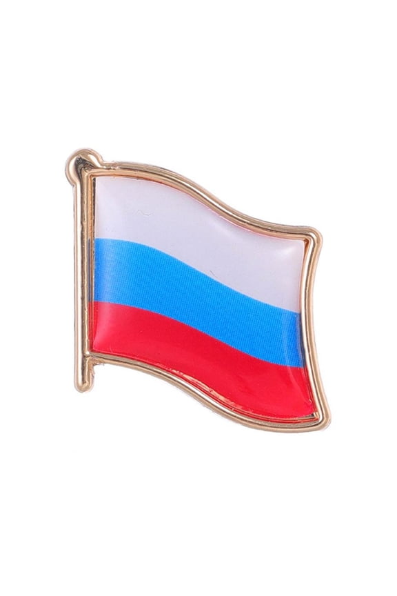 RUSSIA FLAG PIN - Official RUSSIAN Nati onal Shiny Waving Enamel Lapel Flag