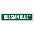 thumbnail image 1 of RUSSIAN BLUE Street Sign cat breed feline kitty kitten | Indoor/Outdoor |  30" Wide, 1 of 5