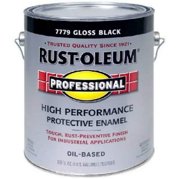 Rust-Oleum Professional Gloss Finish Paint - Durable Oil-Based - 1 Gal, Black