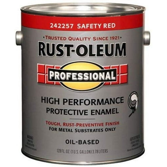 Rust-Oleum Professional Protective Enamel Paint - Safety Red - 1 Gallon Liquid