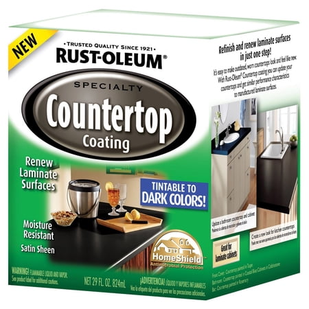 Rust-Oleum Countertop Coating 254853 - Washable Satin Interior Paint - Quart, Brown