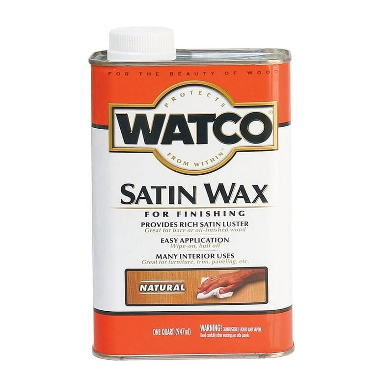 Watco 67041 Finishing Wax, Natural Satin, Liquid, 1 qt, C