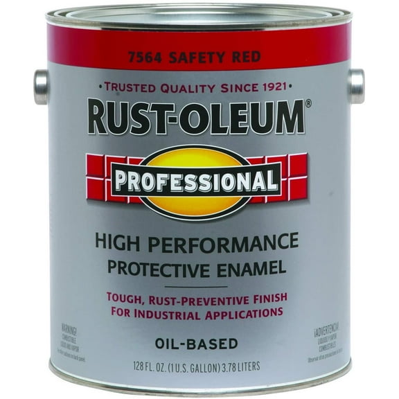 RUST-OLEUM 7564-402 Red Enamel Paint, 1 gal