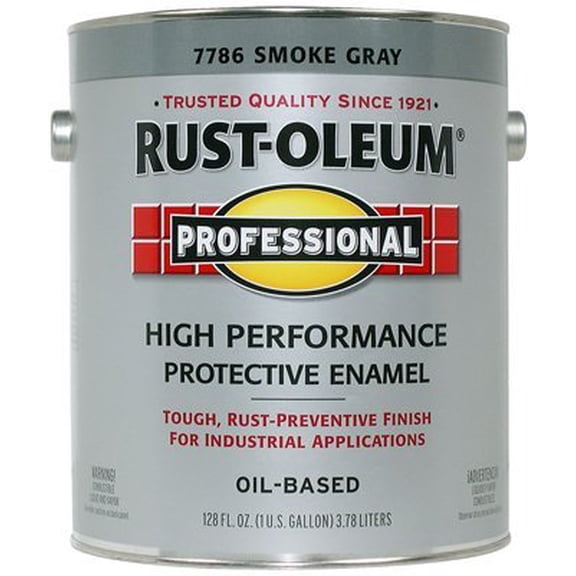 Rust-Oleum Protective Oil Based Enamel Paint Gloss Smoke Gray 1 Gl 100 G Low Voc