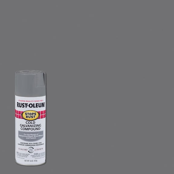 RUST-OLEUM COld Galvanizing Compound, Grays Flat Silver , 16oz. - 7785-830