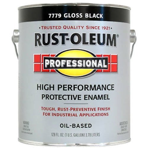 Rust-Oleum Professional Enamel Paint - Durable Oil-Based, Black - 1 Gal Liquid  Interior & Exterior Use, Professional Finish