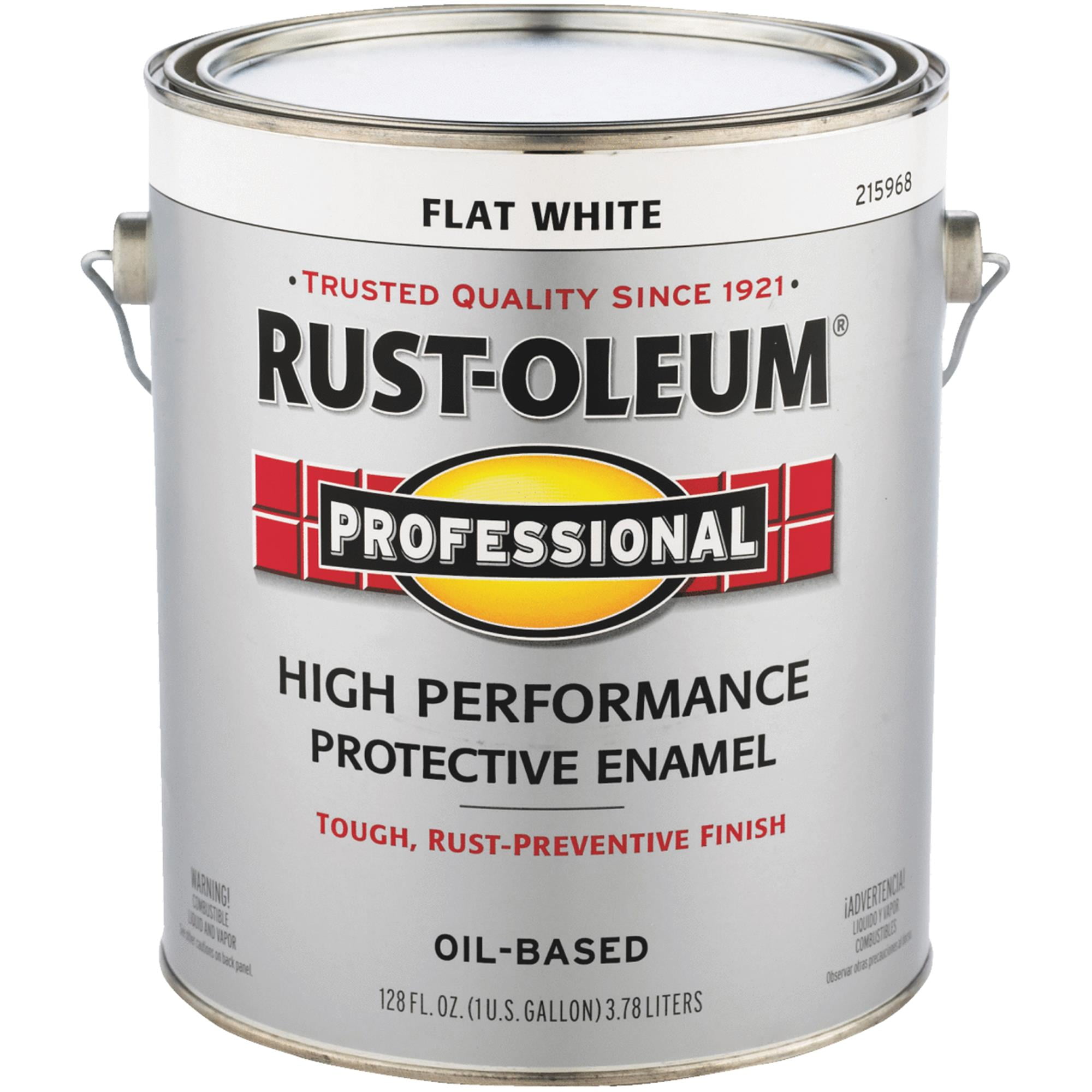 Rust-Oleum 7790-402 Professional Enamel, Flat White, 1-Gal. - Quantity 2