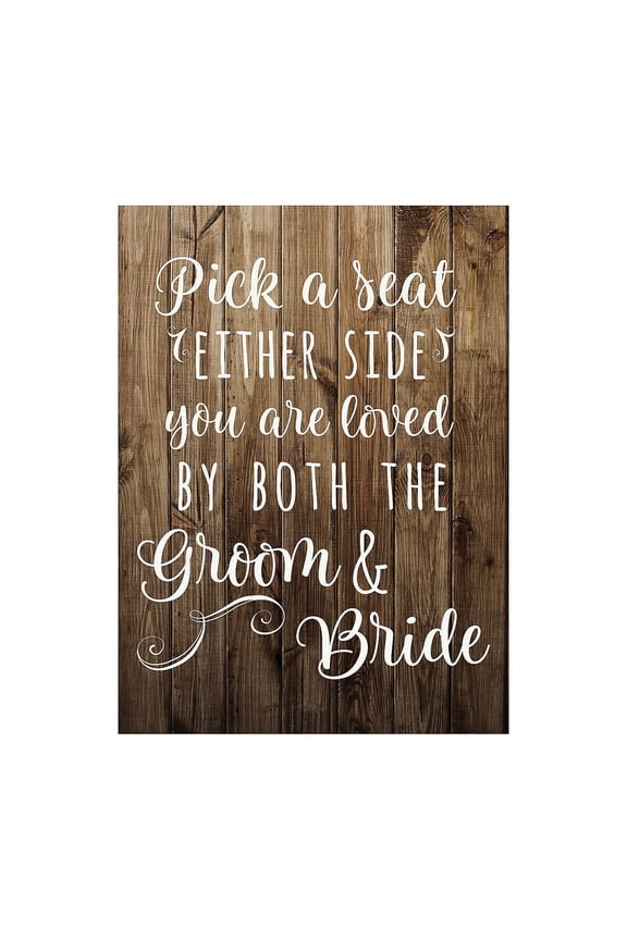 Rustic Wedding Ceremony Sign - Party Decor - 1 Piece