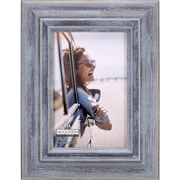 RUSTIC WEDGE BLUE DENIM 4x6 frame - 4x6
